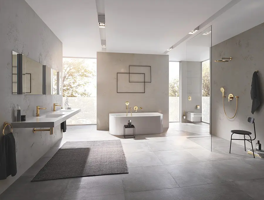 Ручний душ 3 режими струменя Grohe Rainshower Smartactive 130 26574GL0, Золотий - фото 6