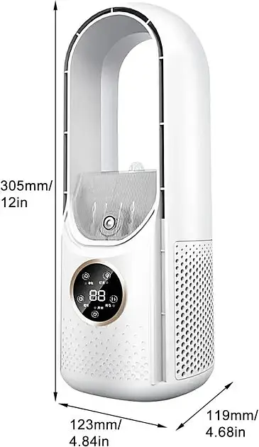 Безлопатевий вентилятор з зволожувачем і підсвіткою Smart Air Multiplier LY-939 • Настільний акумуляторний вентилятор 3-в-1 - фото 3