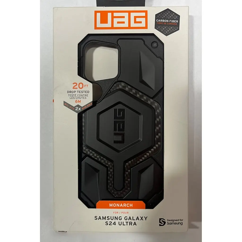 Оригінальний протиударний чохол UAG Monarch для Samsung Galaxy S24 Ultra (6.8") Carbon Fiber 214415114242 - фото 3