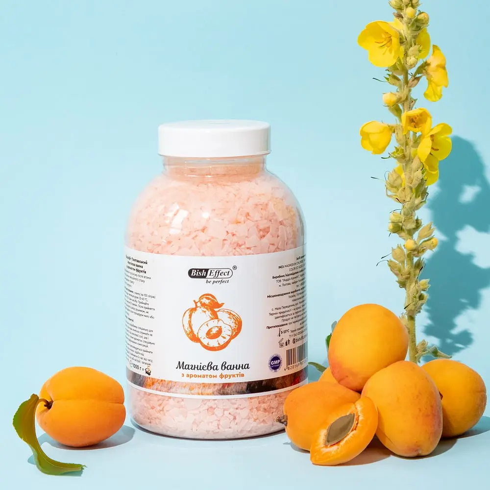 Соль для ванн Бишофит Полтавский Fruits 1000 г, магниевые хлопья с фруктовым ароматом - фото 2