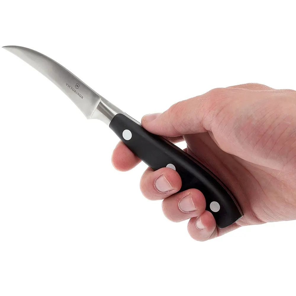 Кухонний ніж Victorinox Grand Maitre Shaping 8см изогн. з черн. ручкою у подар.упак. - фото 3