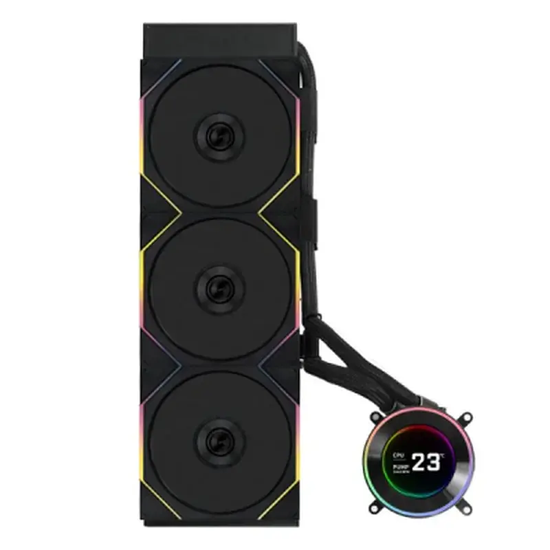 Система рідинного охолодження Lian Li HydroShift II LCD-C 360TL, Black (G89.GHS2LCD36TB.00) - фото 2