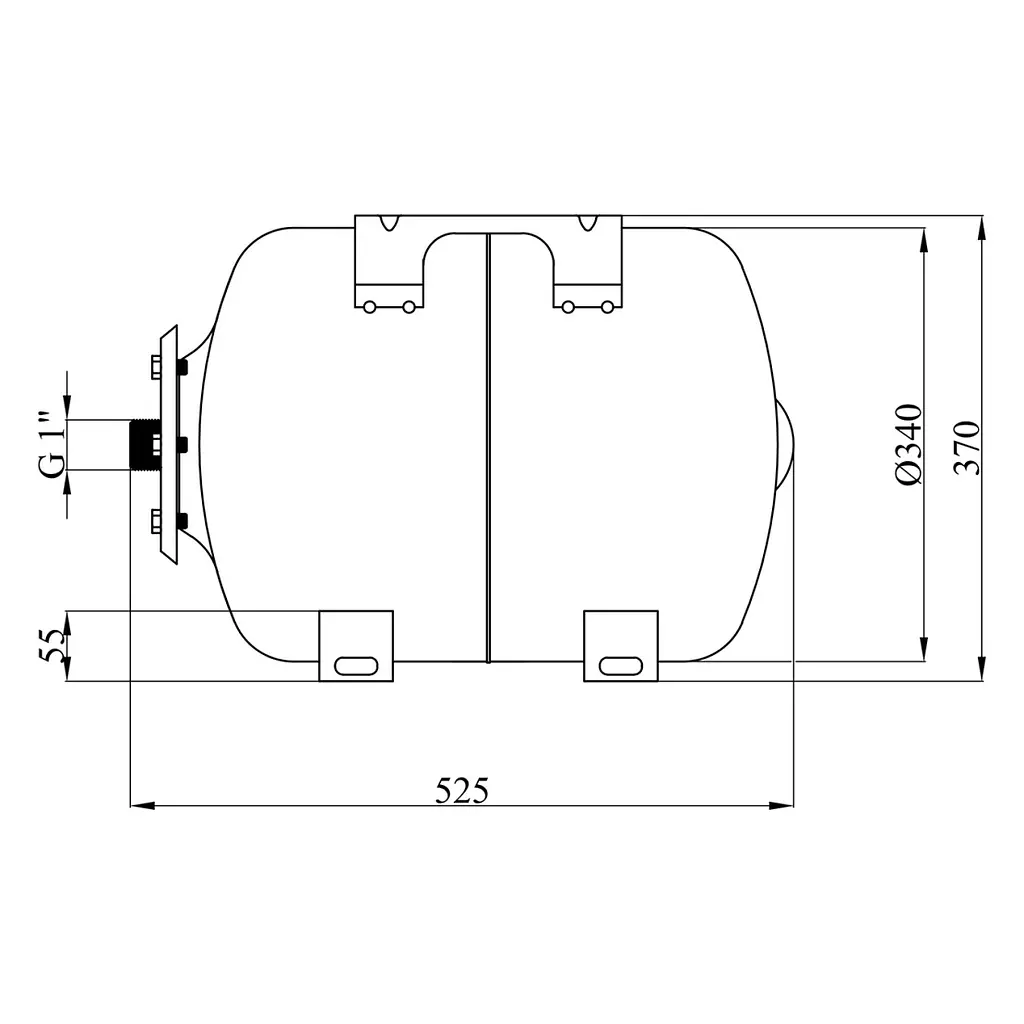 Гідроакумулятор Pumpman НТ горизонтальний 50 л (CV028988) - фото 2