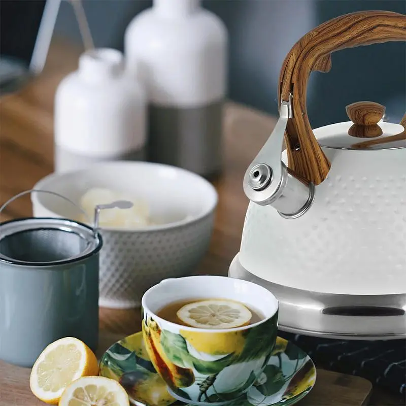 Чайник Whistling Kettle White зі свистком Kamille 2.7 л kuh0011100 - фото 4