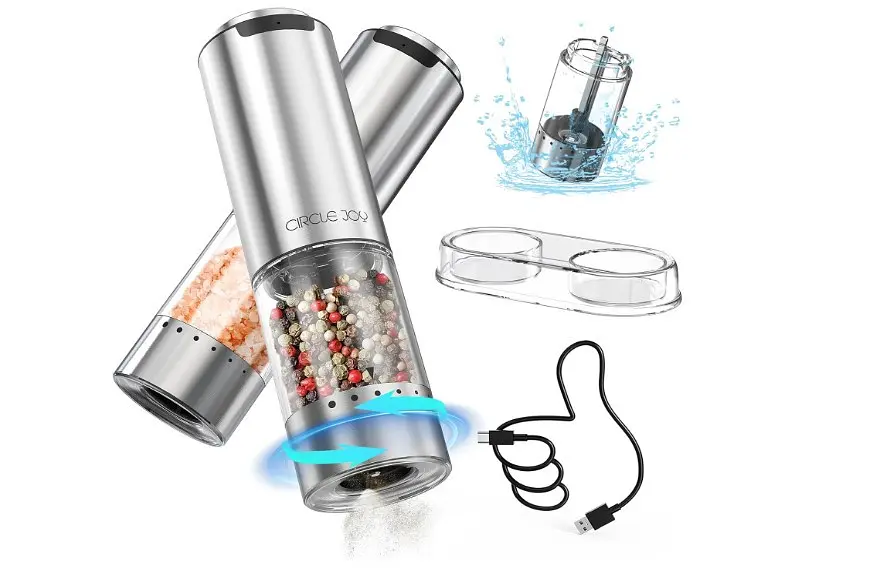Млинок для спецій Circle Joy Electric Salt and Pepper Grinder Set - фото 2