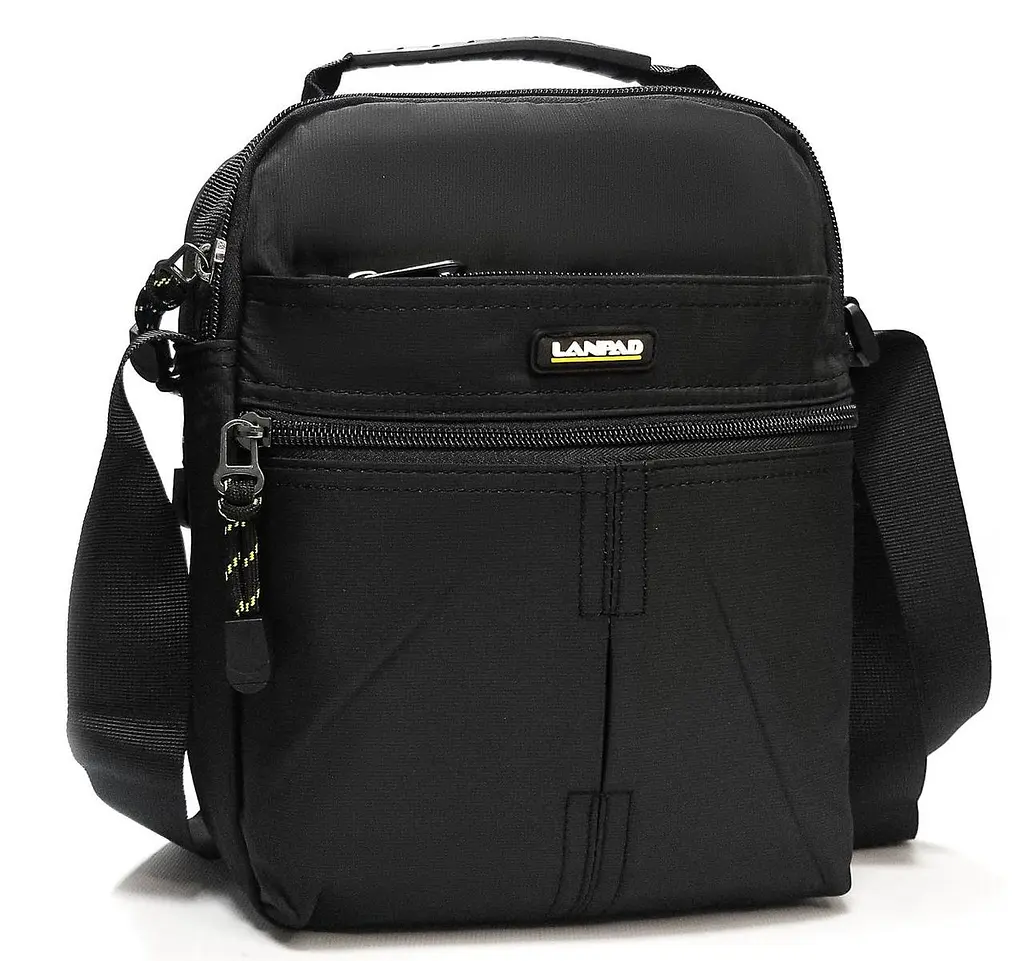 Сумка чоловіча планшет Lanpad чорна (LAN3788 black) - фото 6