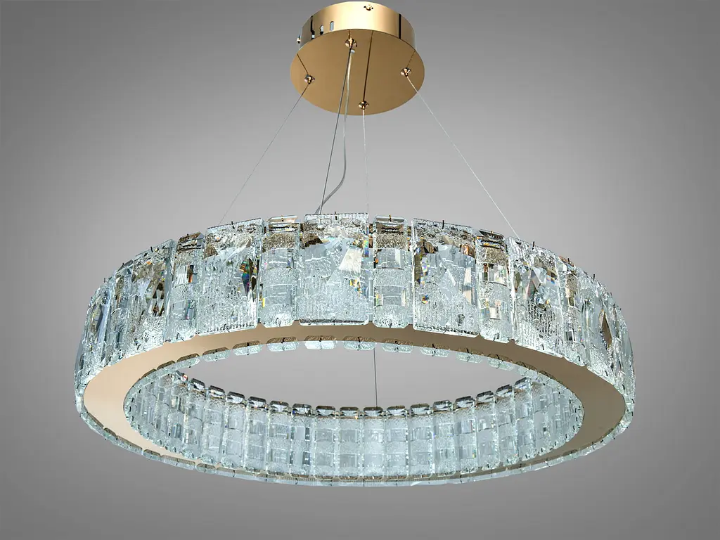 Підвісна люстра Diasha 585/600G золото кришталь 68 Вт LED - фото 6
