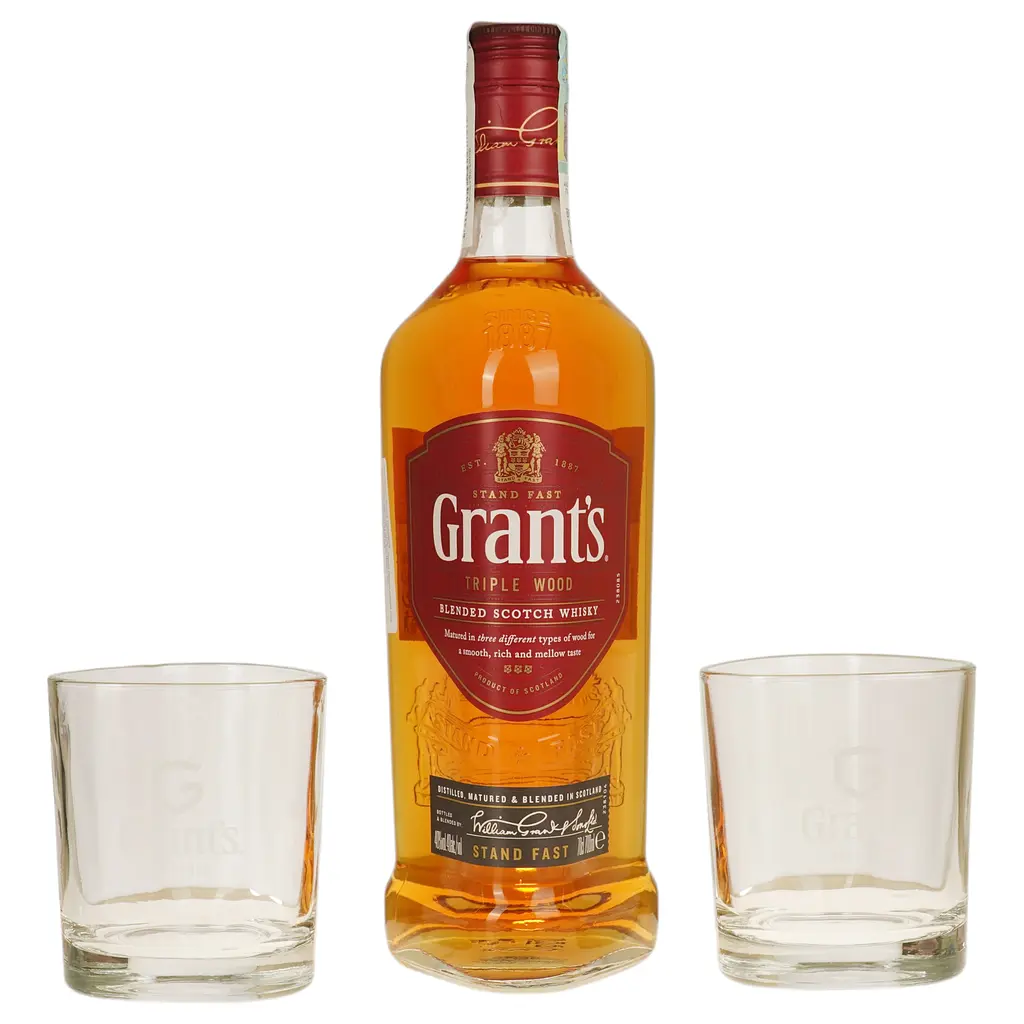 Віскі Grant's Triple Wood, + 2 склянки, 40%, 0,7 л - фото 2