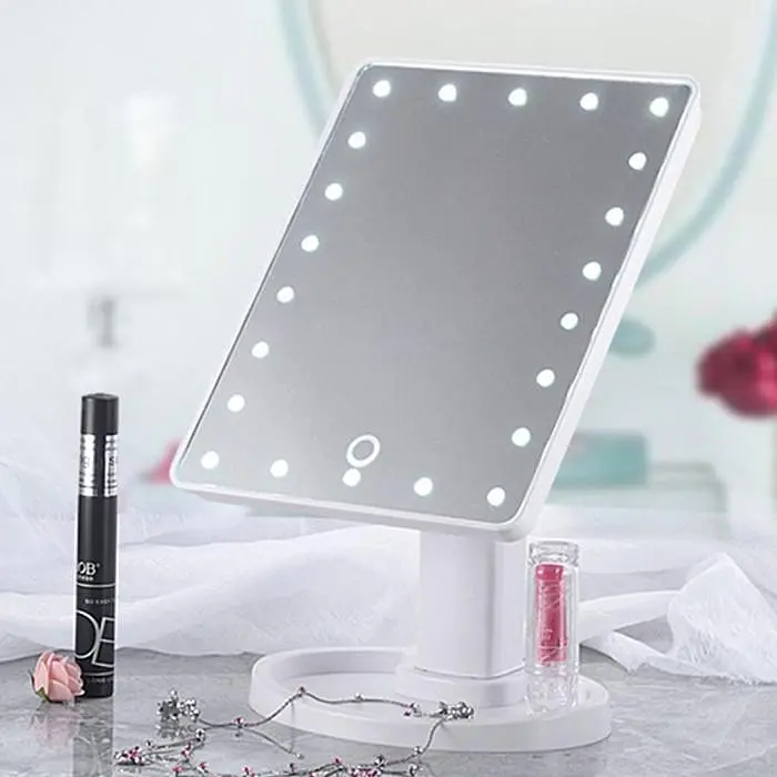 Рожевий Дзеркало з LED-підсвічуванням для макіяжу Magic MakeUp Mirror - фото 2