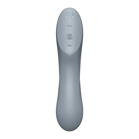 Вібратор Satisfyer Curvy Trinity 3 Вакуумний та стимулятор для точки G, 17.5х5.3 см сірий - фото 5
