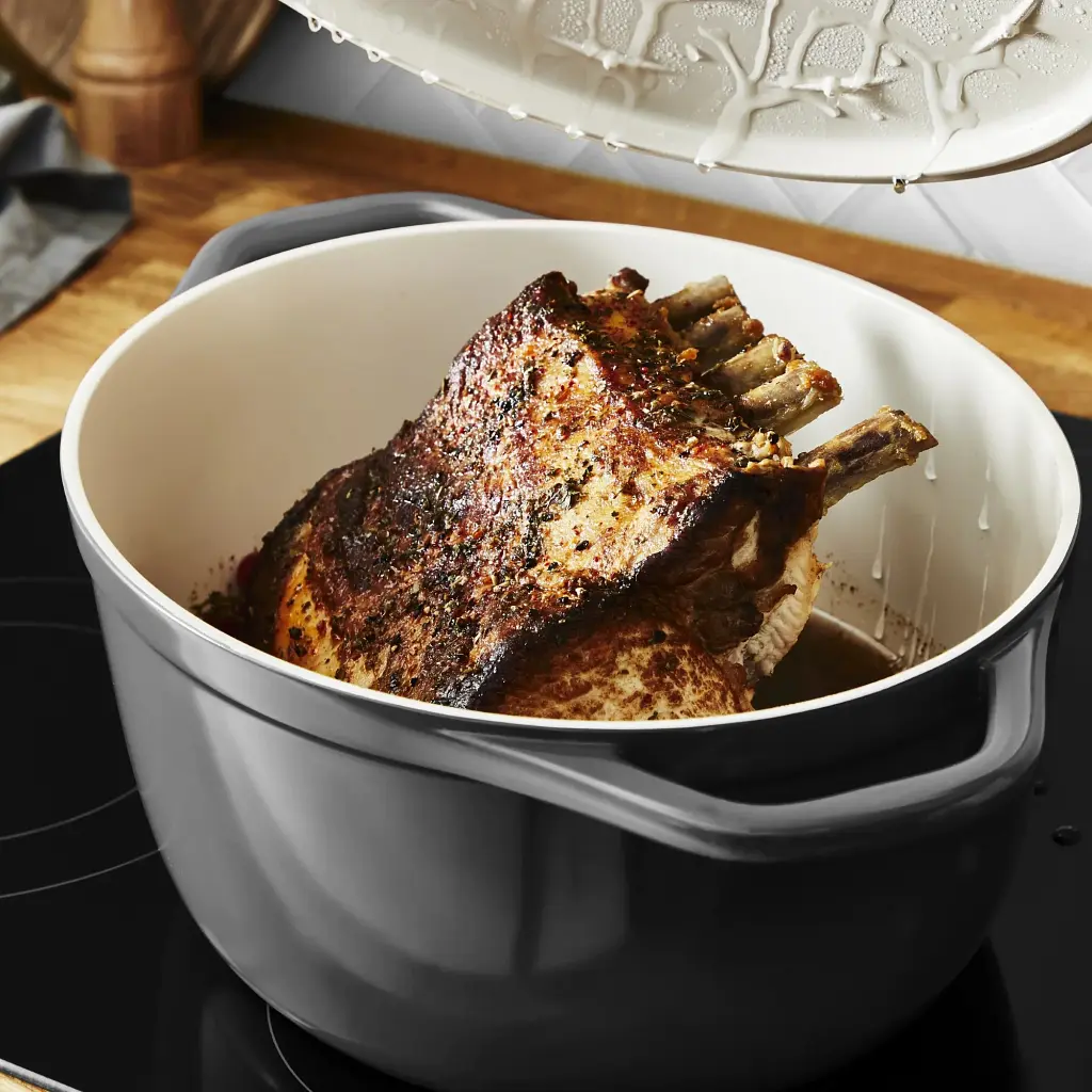 Каструля Tefal Air з кришкою 5.7л чорний (E2558904) - фото 4