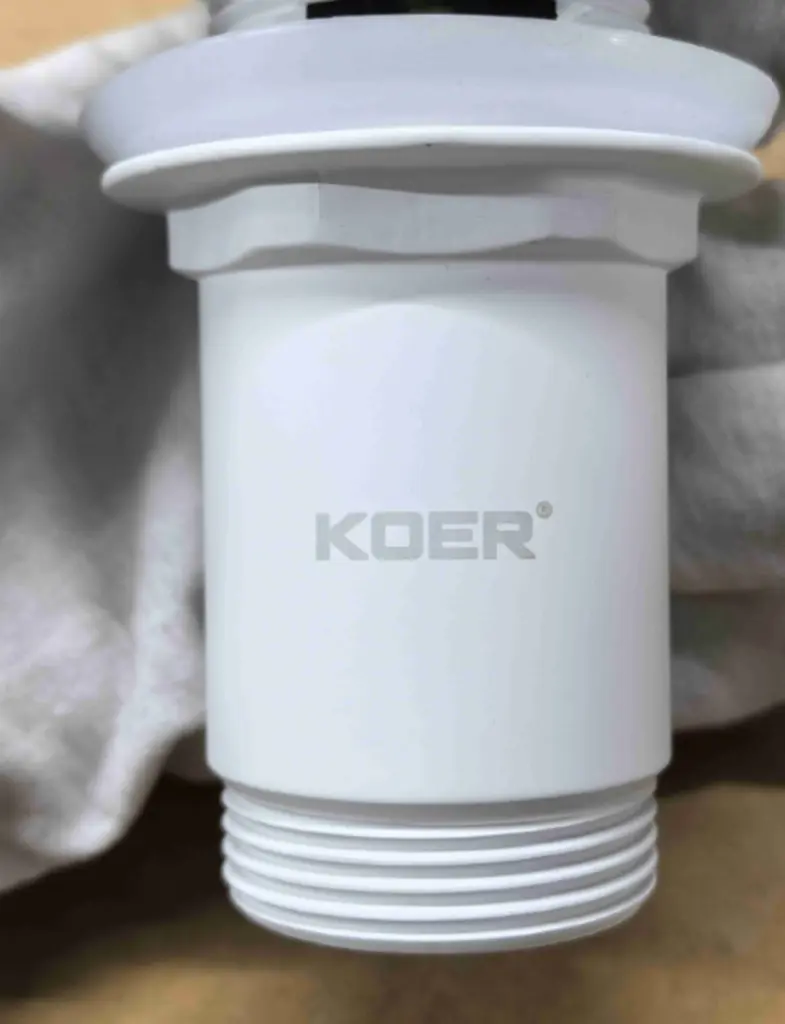 Донний клапан для раковини Koer PW-07-03 з переливом автоматичний Click-Clack 1 1/4″ Білий KR5783 - фото 11