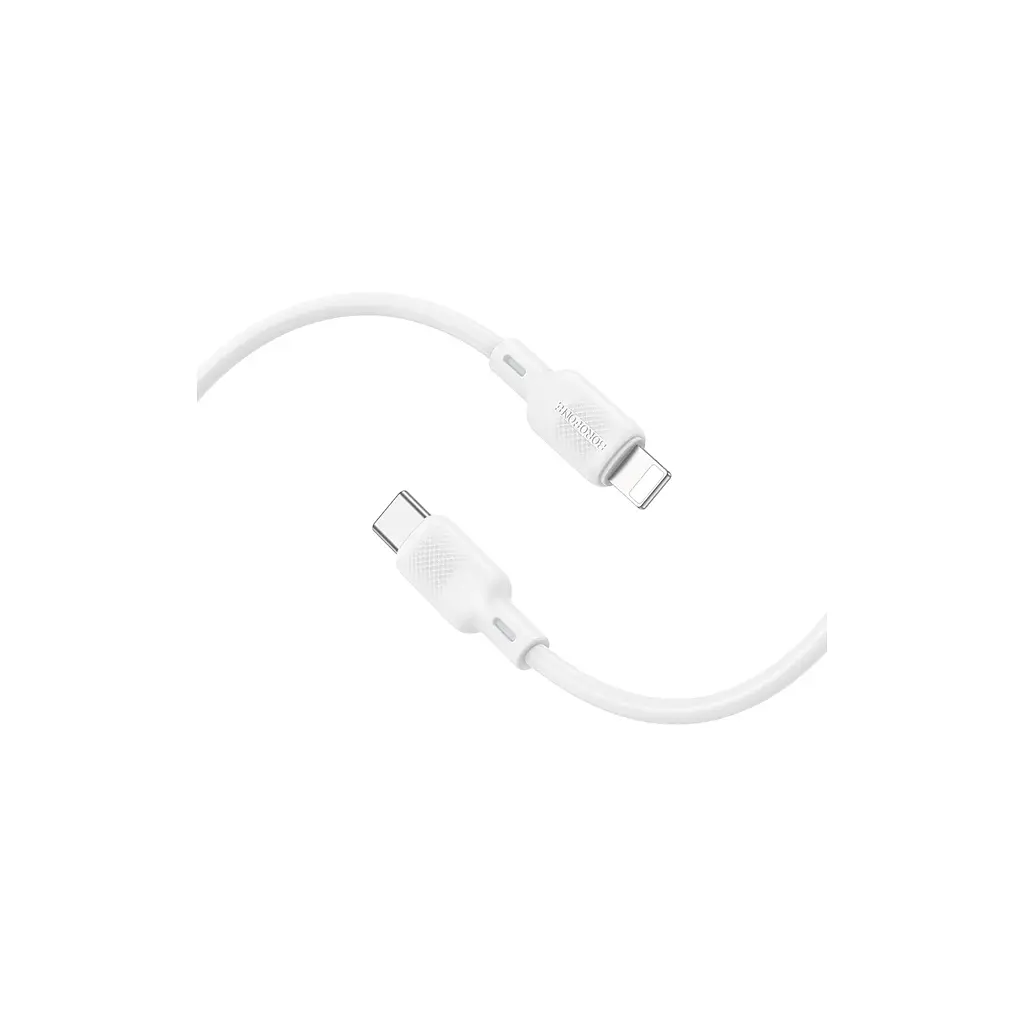 Дата кабель USB-C to Lightning 1.0m silicone BX113 Lenny white BOROFONE (6941991115387) - фото 2
