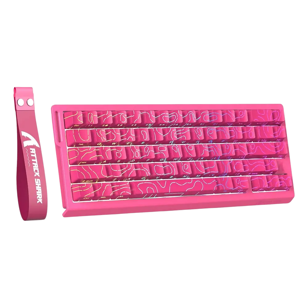 Клавіатура Attack Shark X68 HE Contours Side Printed RGB Pink - фото 3