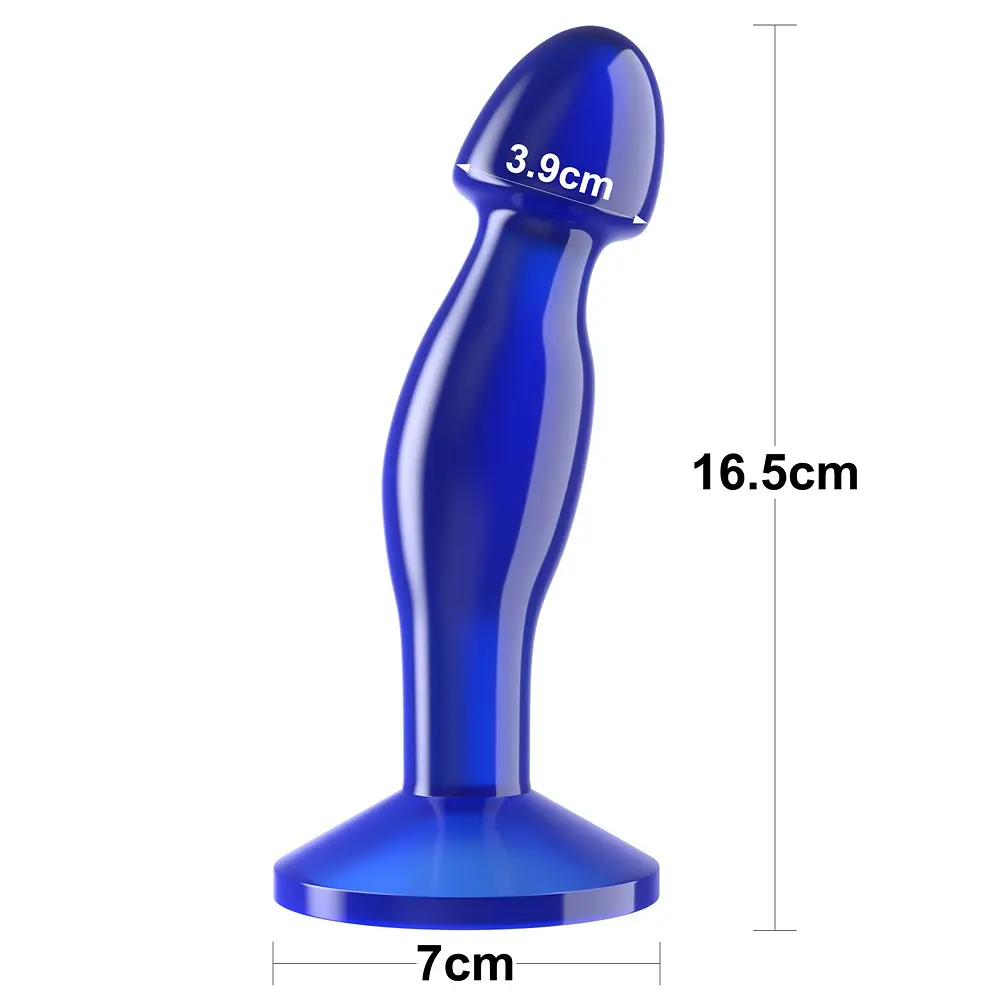 Анальна пробка Flawless Clear Anal Plug 6.5'' 16.5 см (синій) - фото 5