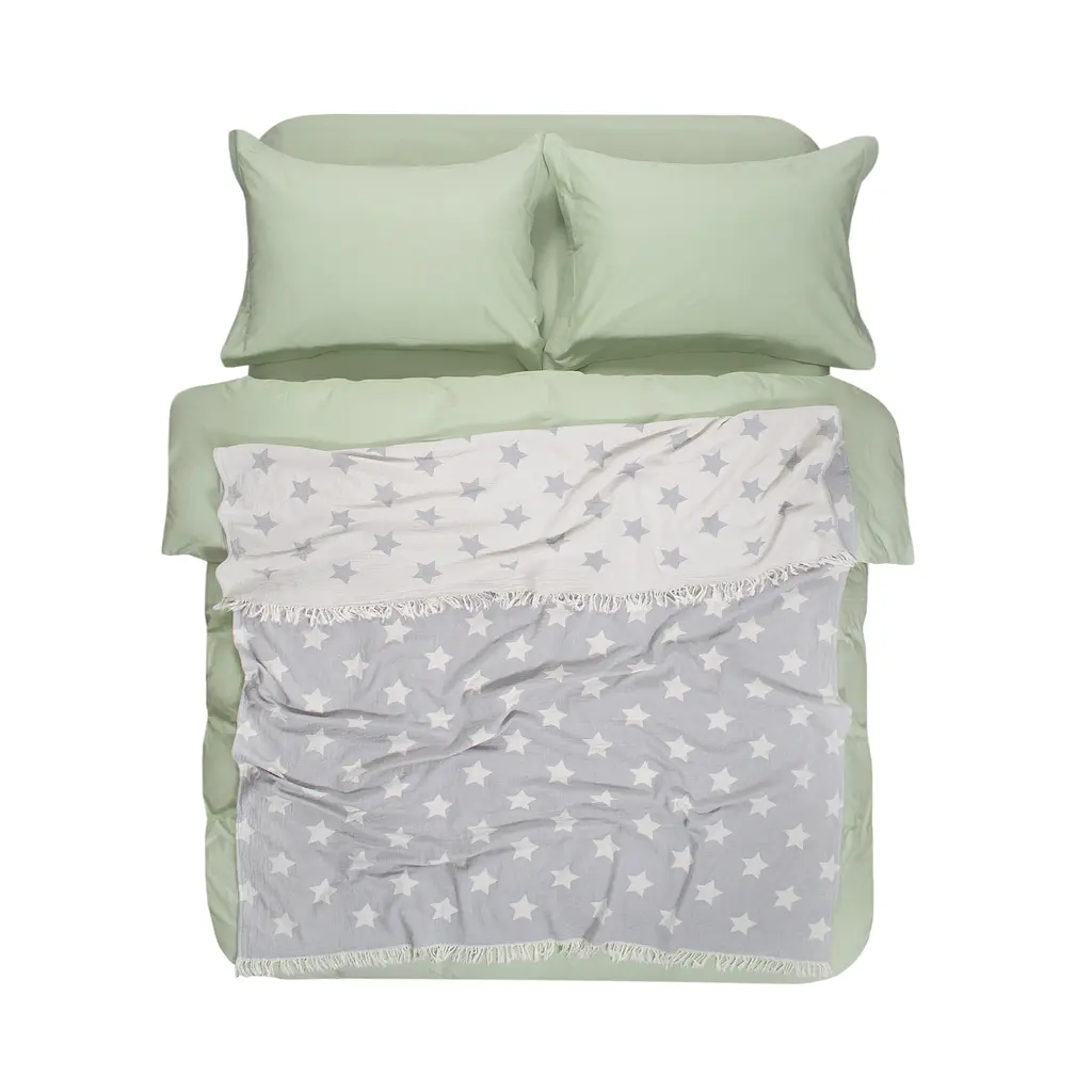 Плед Lotus Home - Star throw серый 130x170 - фото 2