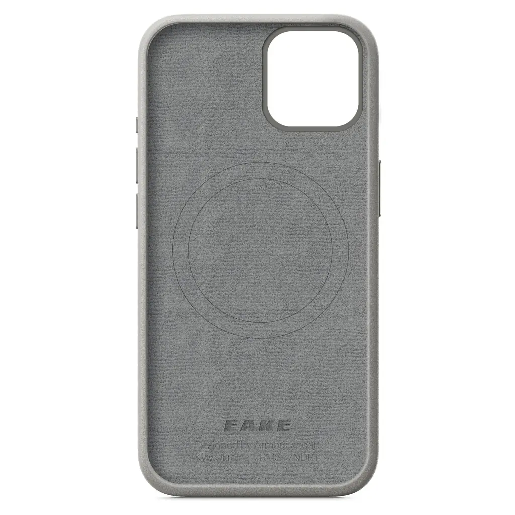 Чехол ArmorStandart Fake Leather Case для Apple iPhone 15 Grey - фото 2