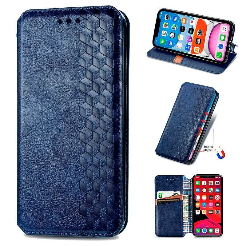Чохол-книжка GETMAN Cubic Cover Case для Xiaomi Redmi Note 12 Pro 4G/ 11 Pro 4G/ 5G Blue [96747] - фото 4