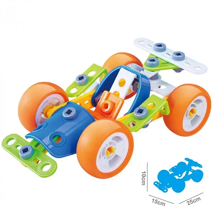 Машинка разборная на болтах Build&Play "Спорткар" HANYE J-7707, 57 элементов - фото 2