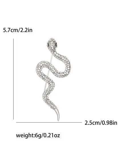 Брошь Змея женская брошь-булавка красная - фото 3