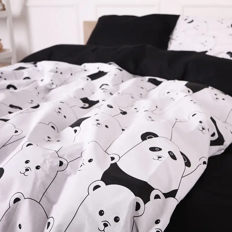 Підковдра MirSon Бязь 17-4849 White bear 220 x 240 см чорно-біла (2200009583933) - фото 2