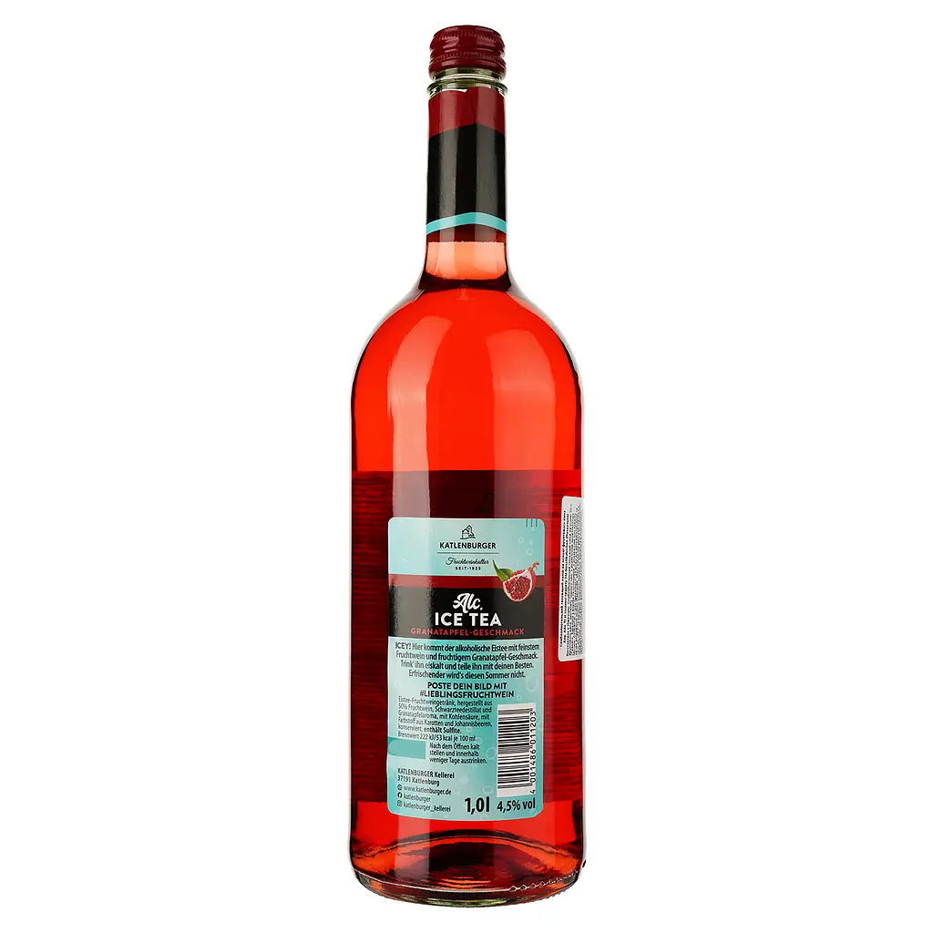 Напій слабоалкогольний Katlenburger Alc Ice tea гранат, 4,5%, 1 л (917011) - фото 2