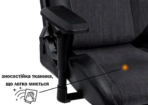 Геймерське крісло GT Racer чорне з темно-сірим (X-8005 Dark Gray/Black) - фото 9