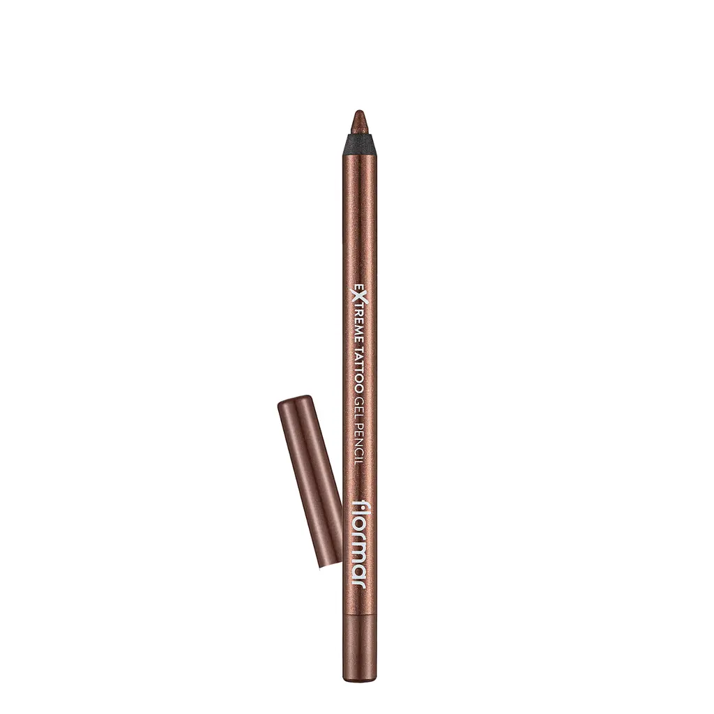 Гелевий олівець для очей Flormar Extreme Tattoo Gel Pencil, 01 Glitzy Brown Бронзовий