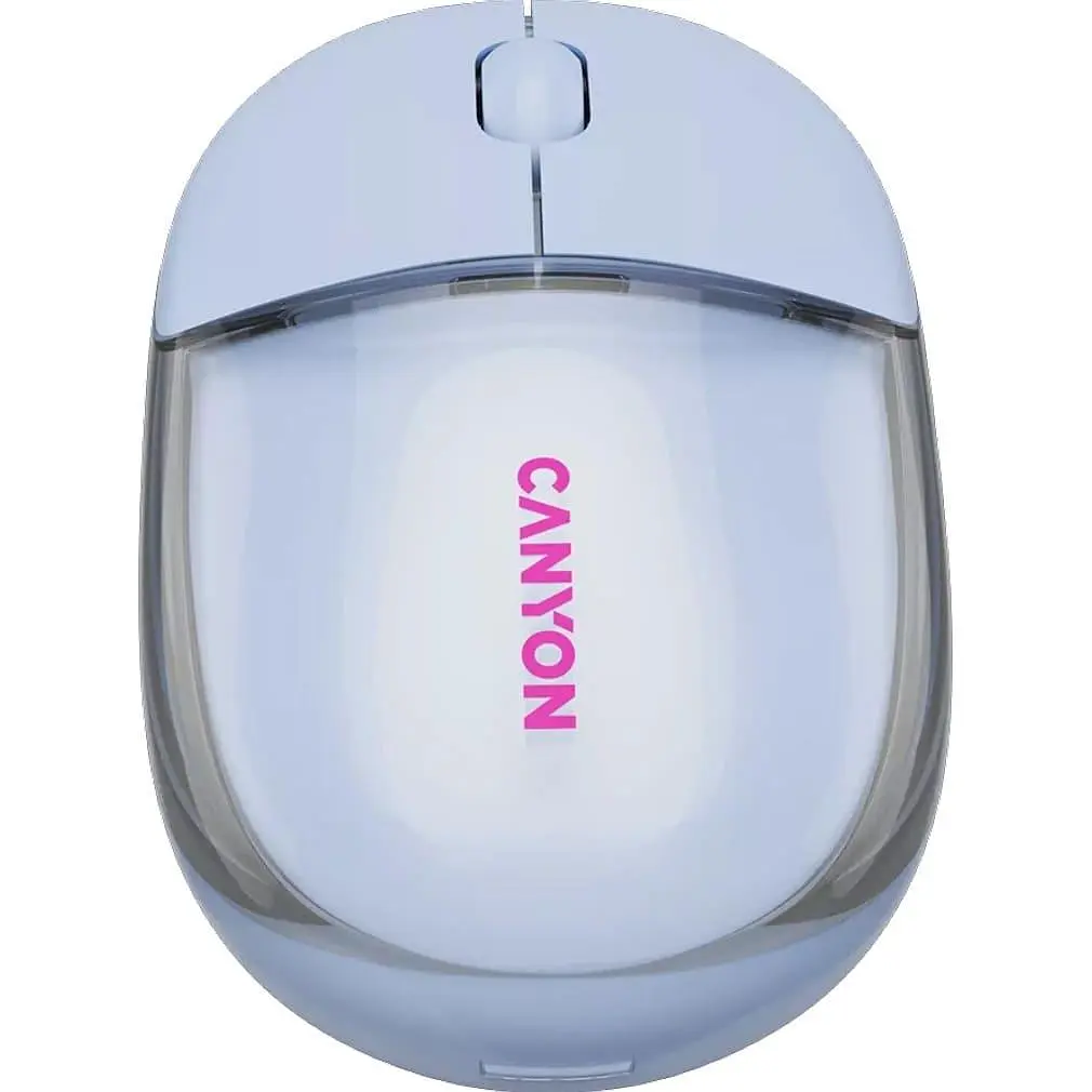 Мышь Canyon OnClick 24 BT/ Wireless Transparent/Blue (CNS-CMSW24BL) - фото 4