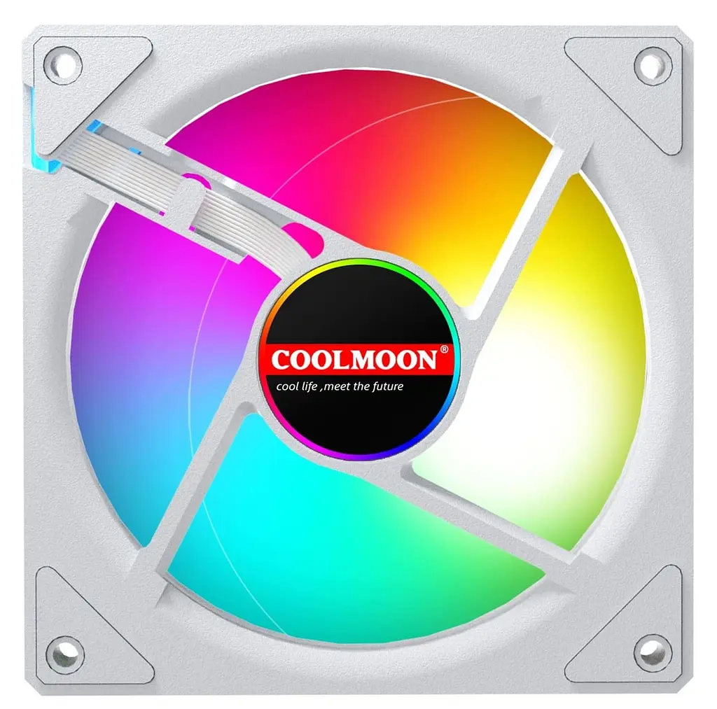 Вентилятор Coolmoon 120мм CM-W12-W Reverse White (CM-W12-W-R) - фото 3