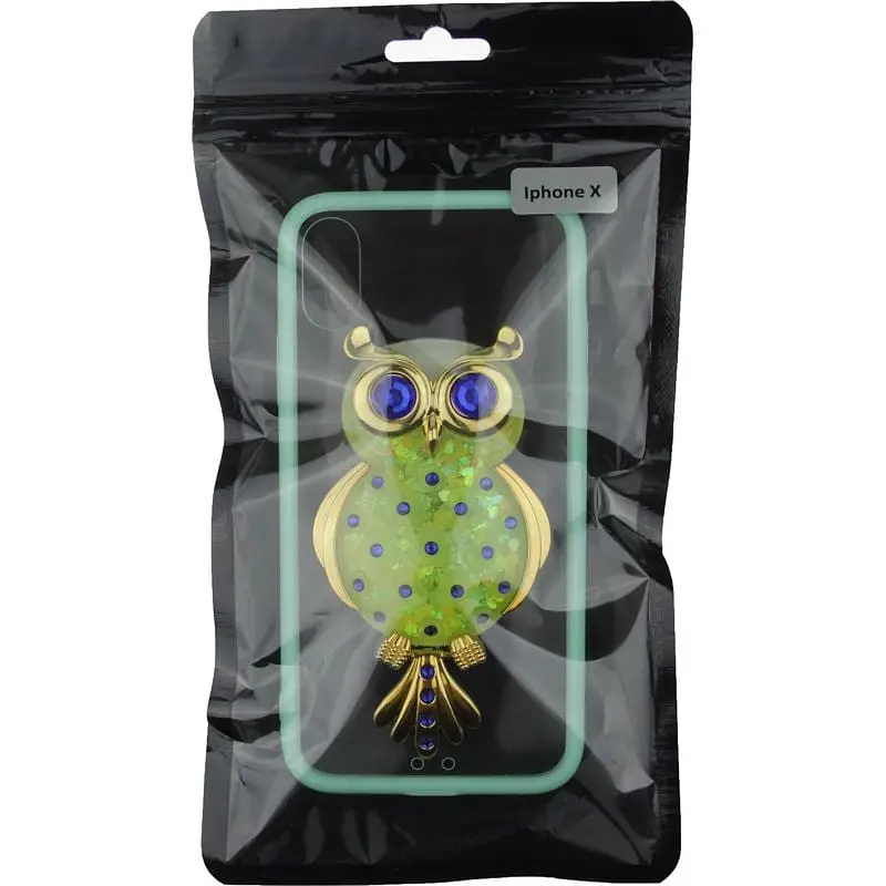 Чохол-накладка Toto TPU Case Decorative Stones IPhone X Owl Green - фото 2