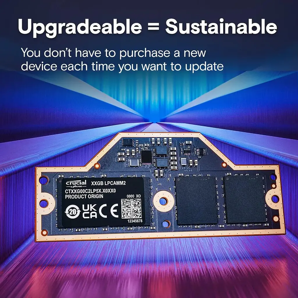 Crucial 64GB LPCAMM2 LPDDR5X-7500 memory - фото 3