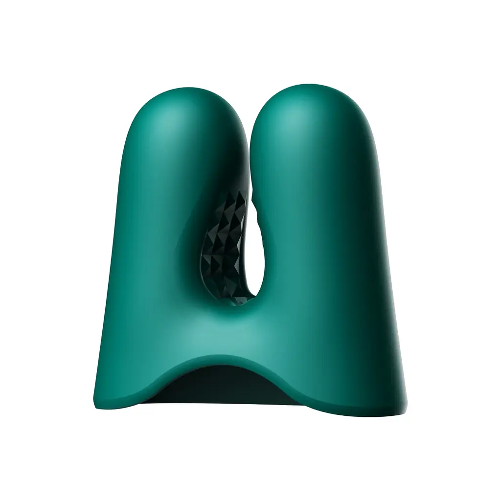 Вібратор для грудей Zalo Nave Obsidian 6.3 см зелений - фото 12