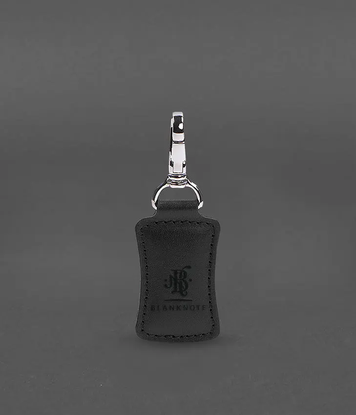 Кожаный брелок Premium Черный - фото 2