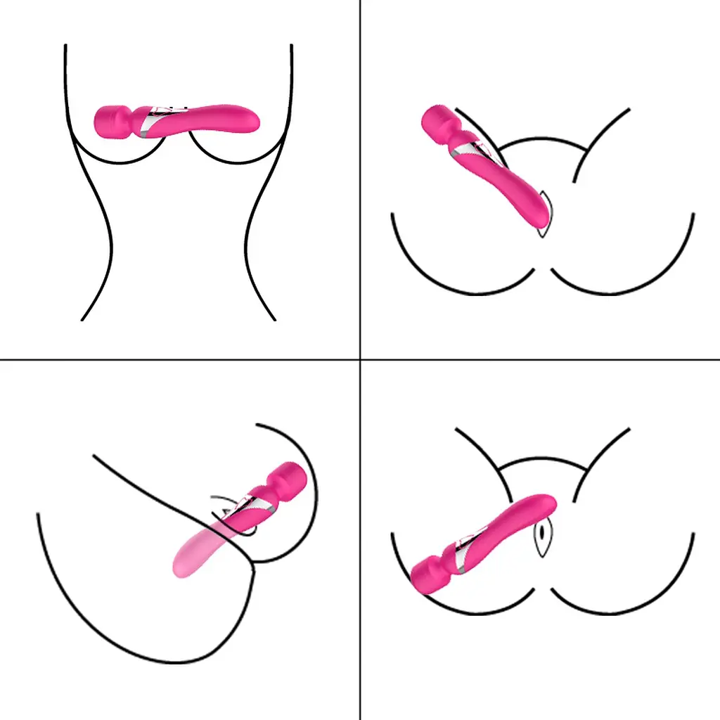 Вибратор B - Series Fox Dual Massager Pulsator 22.6 см (розовый) - фото 8