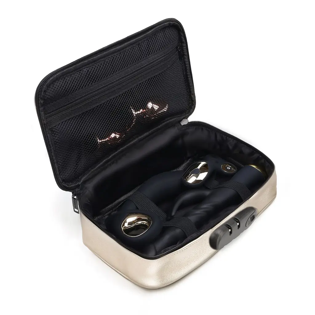 Кейс для іграшок з кодовим замком Dorcel DISCREET BOX LUXURY GOLD - фото 3