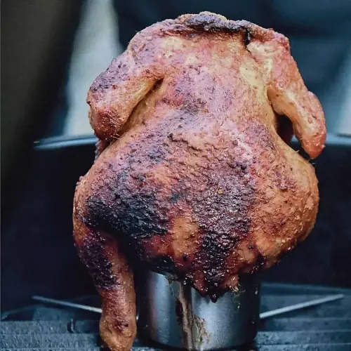 Стойка для курицы Santos с перфорированным поддоном нержавеющая сталь Ø 30 см (866) - фото 7