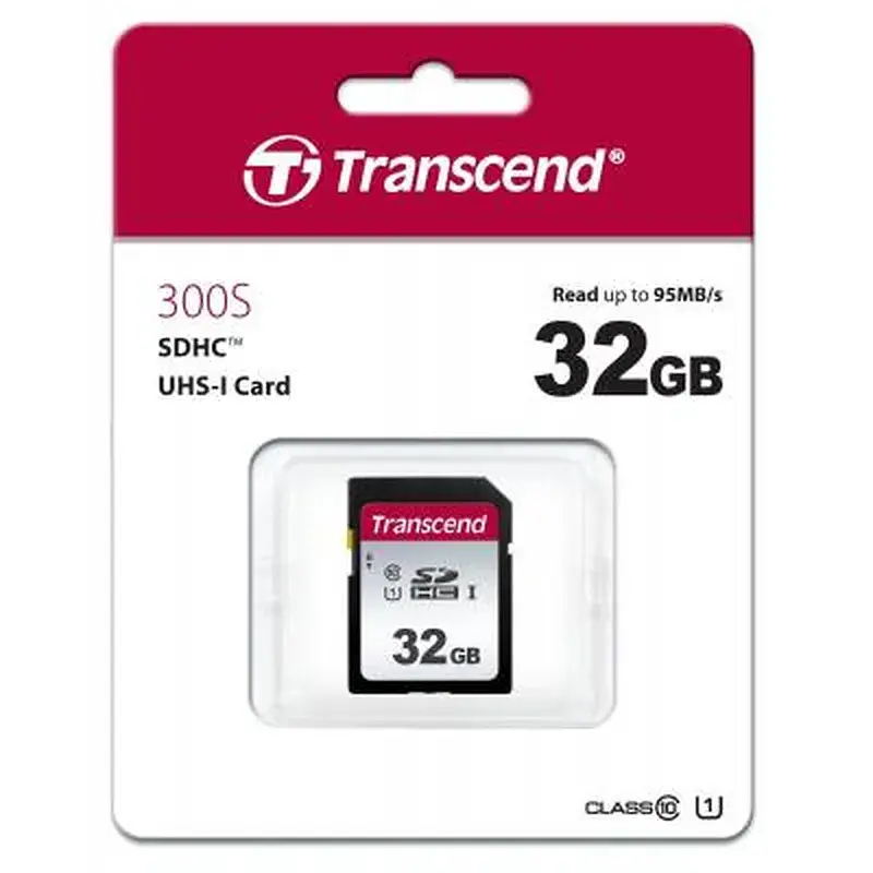 Карта пам'яті Transcend 32GB SDHC class 10 UHS-I U1 (TS32GSDC300S) - фото 2