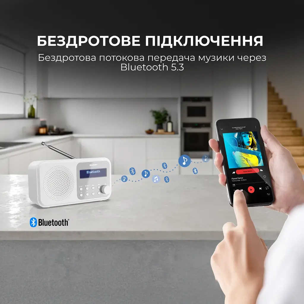 Радіоприймач Sharp DR-P420 White - фото 5