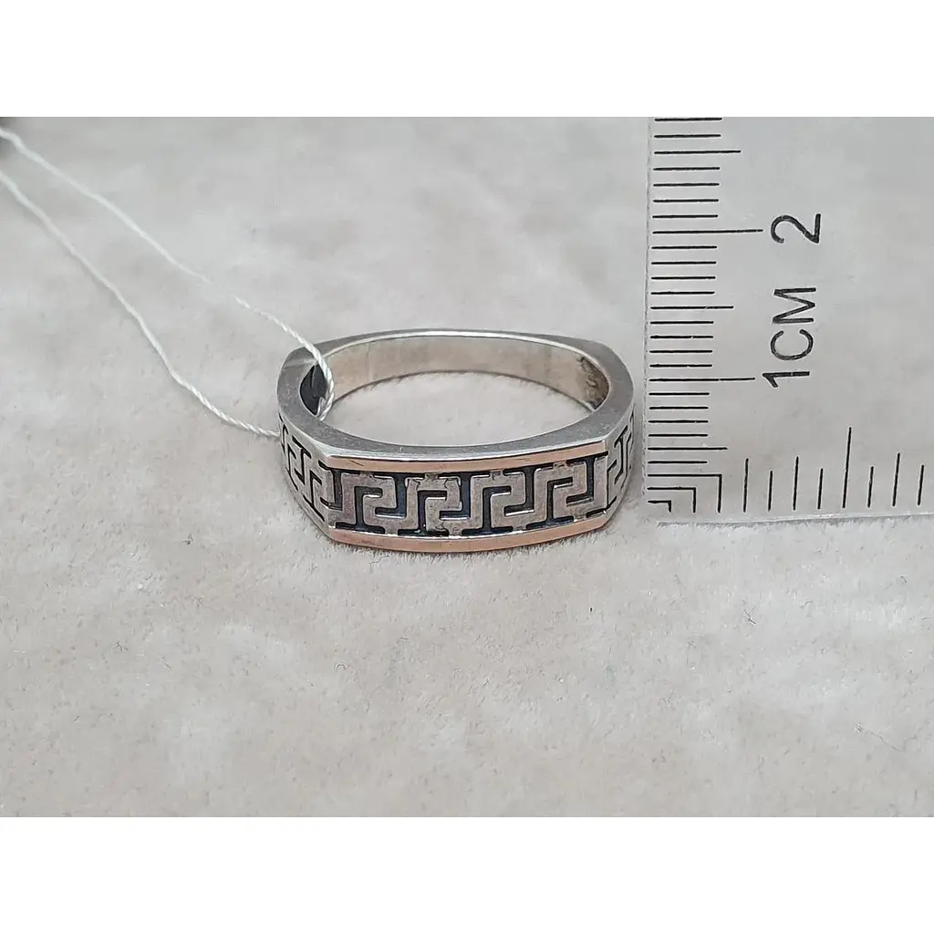 Срібне кільце Поліна с позолотою. К40 19,5 - фото 5