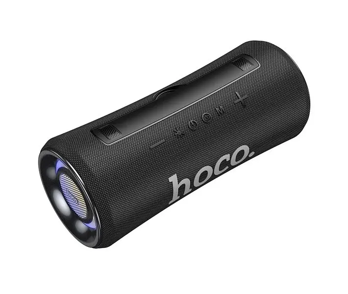 Колонка портативная Hoco HA10 Oleada с LED-подсветкой черная - фото 4