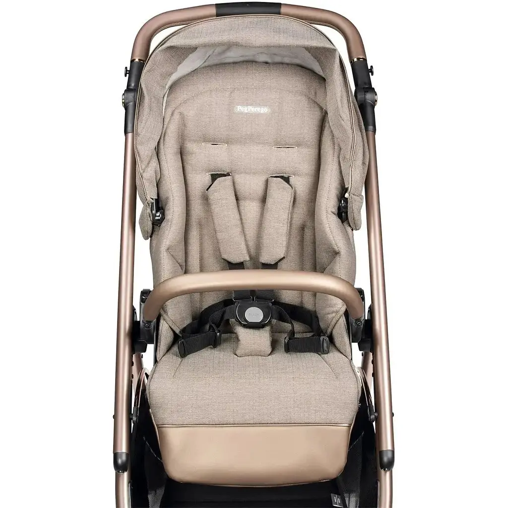 Коляска Peg-Perego Veloce Belvedere Mon Amour SLK 3 в 1 з підставкою до люльки рожеве золото - фото 5