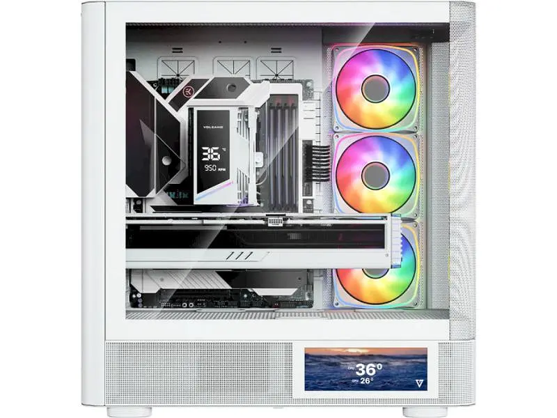 Корпус MODECOM VOLCANO AQ400 ARGB MIDI WHITE (MC-A-AQ400-4FA-W) - фото 4