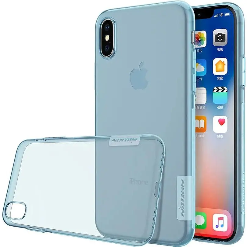 Чохол-накладка Nillkin TPU Nature Case Apple iPhone X Blue - фото 7