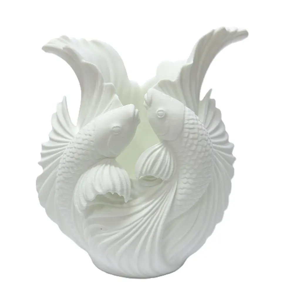 Ваза для сухоцвітів «Zen Fish», 13 × 10 см, 3D-друк