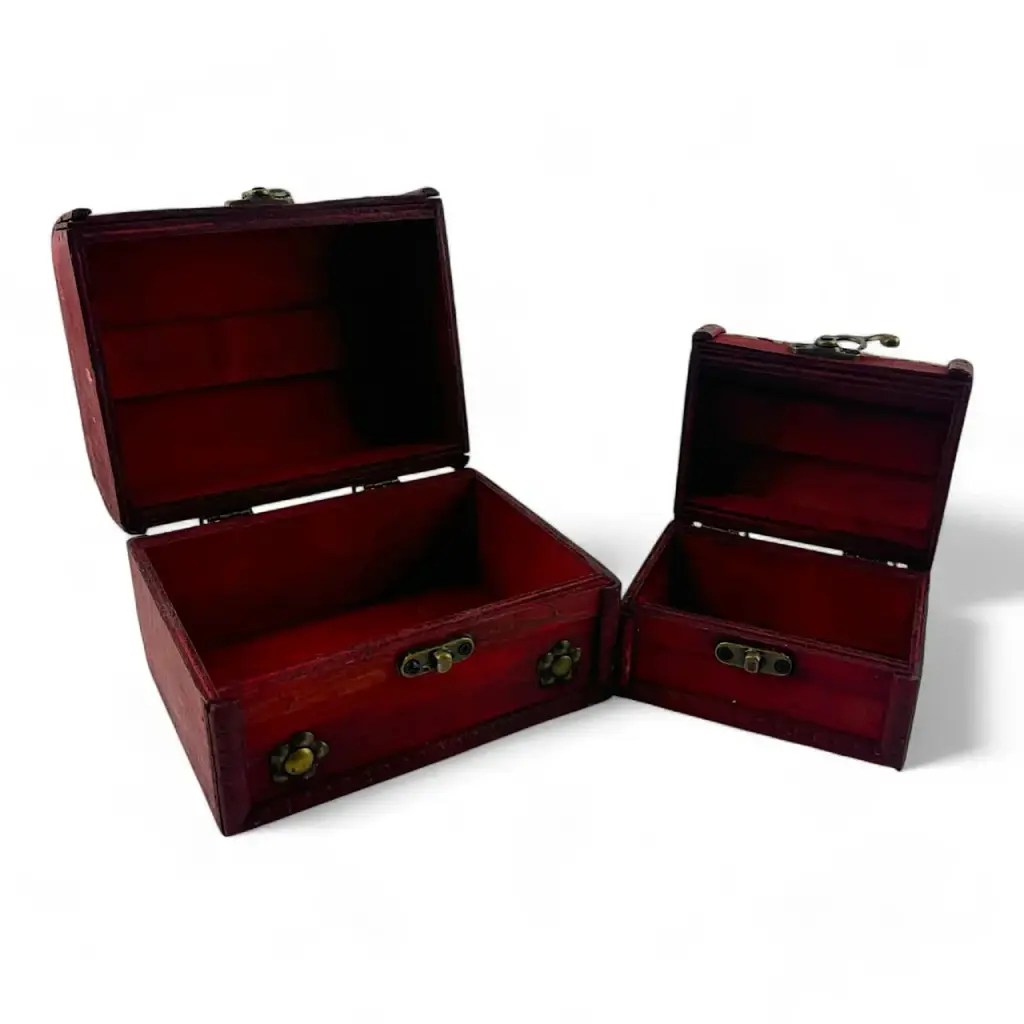 Скриньки дерево набір 15х11х12.3 см 11.7х8.5х8 см 2 шт - фото 2