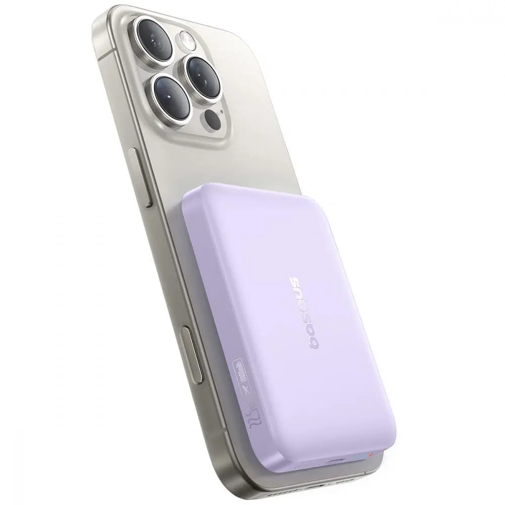 Павербанк Baseus EnerFill Ultra-Mini Purple 10 000 mAh / 22.5 Вт (P1008210E513-00) - фото 2