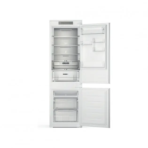 Встраиваемый холодильник с нижней морозильной камерой Whirlpool WHC18T341 2 двери A+ NF Белый (WHC18T341) - фото 3