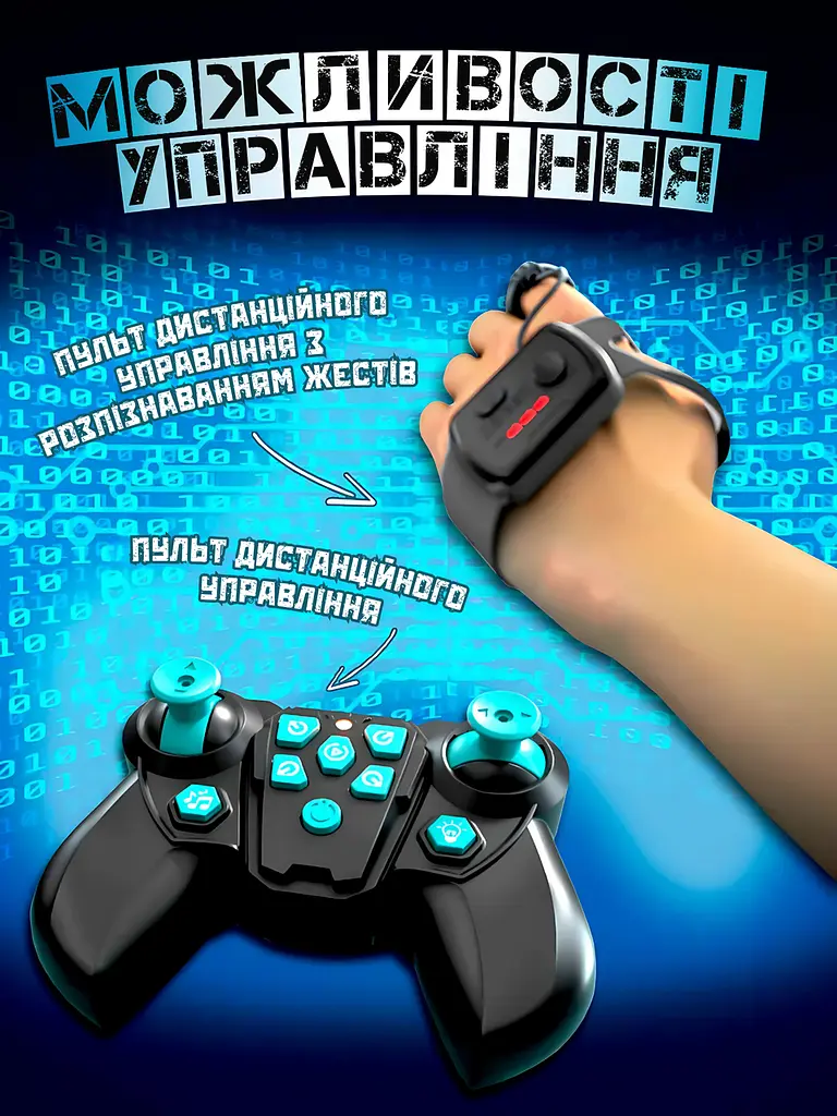Робот-собака, інтелектуальна іграшка з керуванням жестами + джойстиком, Інноваційна іграшка робот акумуляторний + 2 джойстика + - фото 5