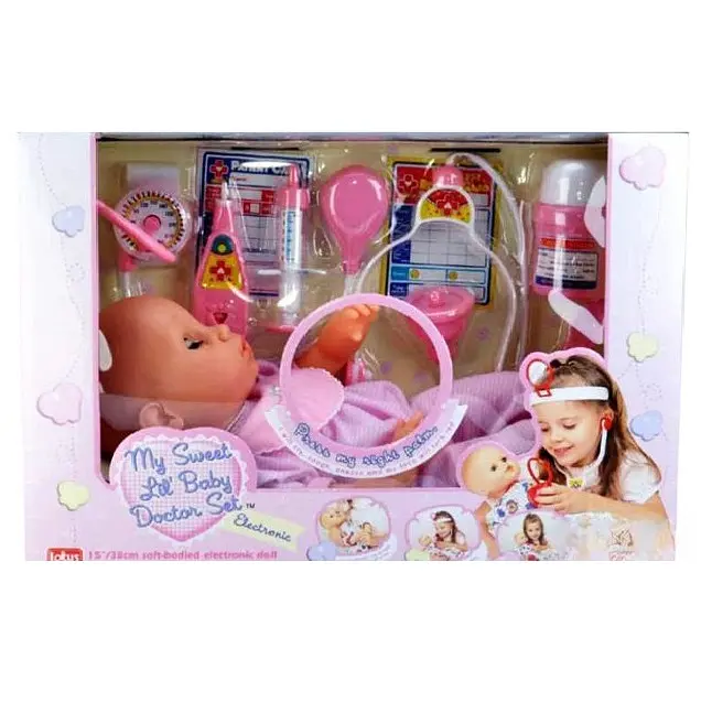 Пупс Lotus Onda з набором лікаря, 38 см, рожевий (16188/1) - фото 2